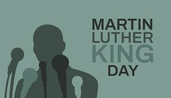 Martin Luther King Jr. Day typography greeting card design. MLK Day grey vector background