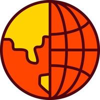 Earth Globe Grid Vector Icon