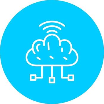 icono de vector de computación en la nube