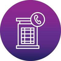 Telephone Booth Vector Icon