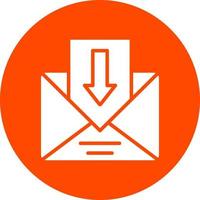 icono de vector de bandeja de entrada de correo