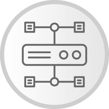 icono de vector de computación de clúster