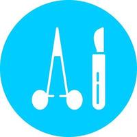 icono de vector de herramientas de cirujano