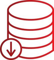 Database Download Vector Icon