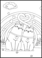 Valentines Day Coloring Pages vector