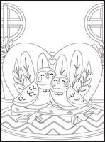 Valentines Day Coloring Pages vector