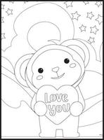 Valentines Day Coloring Pages vector