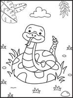 reptiles para colorear vector