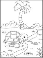 Reptiles Coloring Pages vector