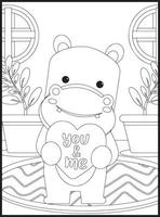 Valentines Day Coloring Pages vector