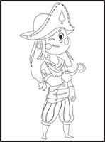 Pirate Coloring Pages vector