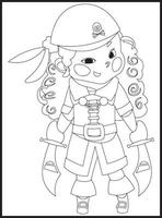 Pirate Coloring Pages vector