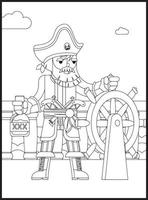 Pirate Coloring Pages vector