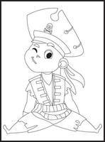 Pirate Coloring Pages vector