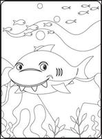Sea Animals Coloring Pages vector