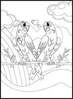 Valentines Day Coloring Pages vector