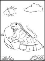 reptiles para colorear vector