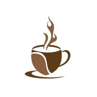 Diseño de ilustración de icono de vector de plantilla de logotipo de taza de café