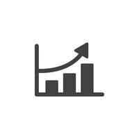 Growing Graph icon vector illustration