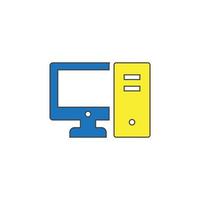 computer icon vector. computer icon vector illustration