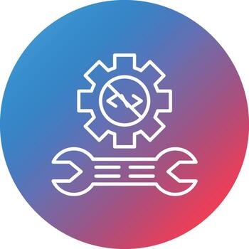 sin código herramienta línea gradiente círculo fondo icono vector