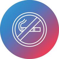 No Smoking Line Gradient Circle Background Icon vector