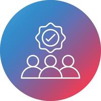 icono de fondo de círculo degradado de línea fácil de usar vector