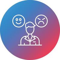 Bipolar Line Gradient Circle Background Icon vector