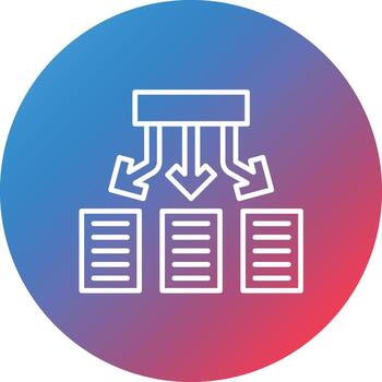Version Control Line Gradient Circle Background Icon vector