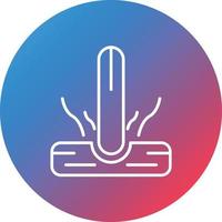 Fire Starter Line Gradient Circle Background Icon vector