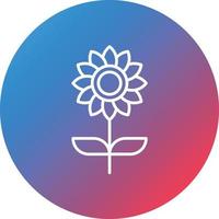 Wild Plants Line Gradient Circle Background Icon vector