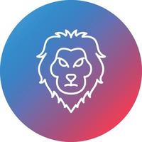 Mountain Lion Line Gradient Circle Background Icon vector