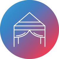 Tarp Line Gradient Circle Background Icon vector