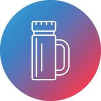 Thermos Line Gradient Circle Background Icon vector