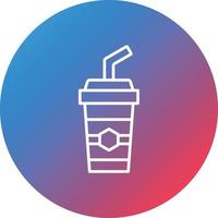 Soft Drink Line Gradient Circle Background Icon vector