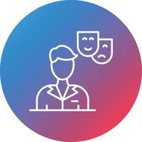 Drama Line Gradient Circle Background Icon vector