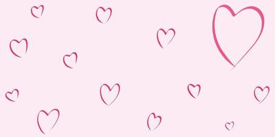 forma de corazón en el vector de fondo rosa
