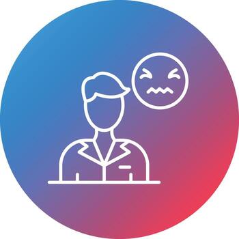 icono de fondo de círculo degradado de línea de encogimiento vector