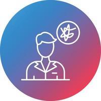 Mess Line Gradient Circle Background Icon vector