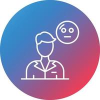 Neutral Line Gradient Circle Background Icon vector