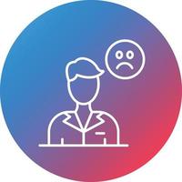 Self Awareness Line Gradient Circle Background Icon vector