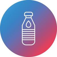 Bottle Line Gradient Circle Background Icon vector