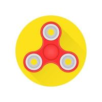 mano fidget spinner juguete plano icono en el fondo blanco. vector