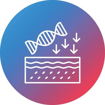 Genetics Line Gradient Circle Background Icon vector