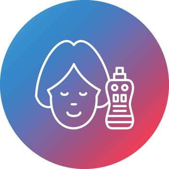 Peeling Line Gradient Circle Background Icon vector