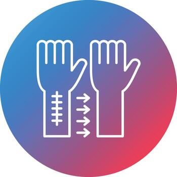 Scars Removal Line Gradient Circle Background Icon vector