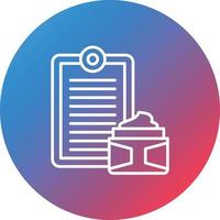 Skincare Routine Line Gradient Circle Background Icon vector