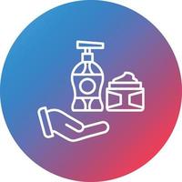 Professional Skin Care Line Gradient Circle Background Icon vector