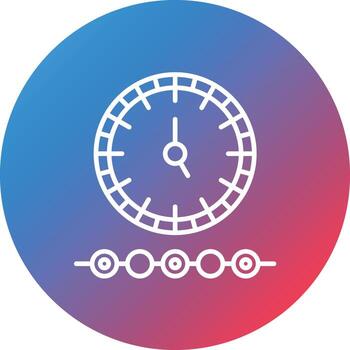 Present Line Gradient Circle Background Icon vector