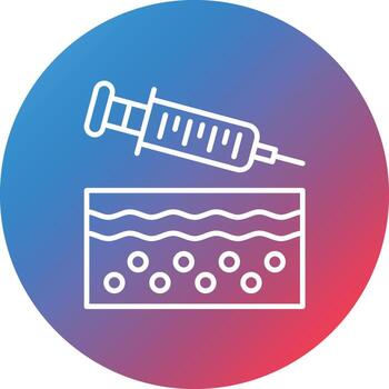 Rejuvenation Line Gradient Circle Background Icon vector